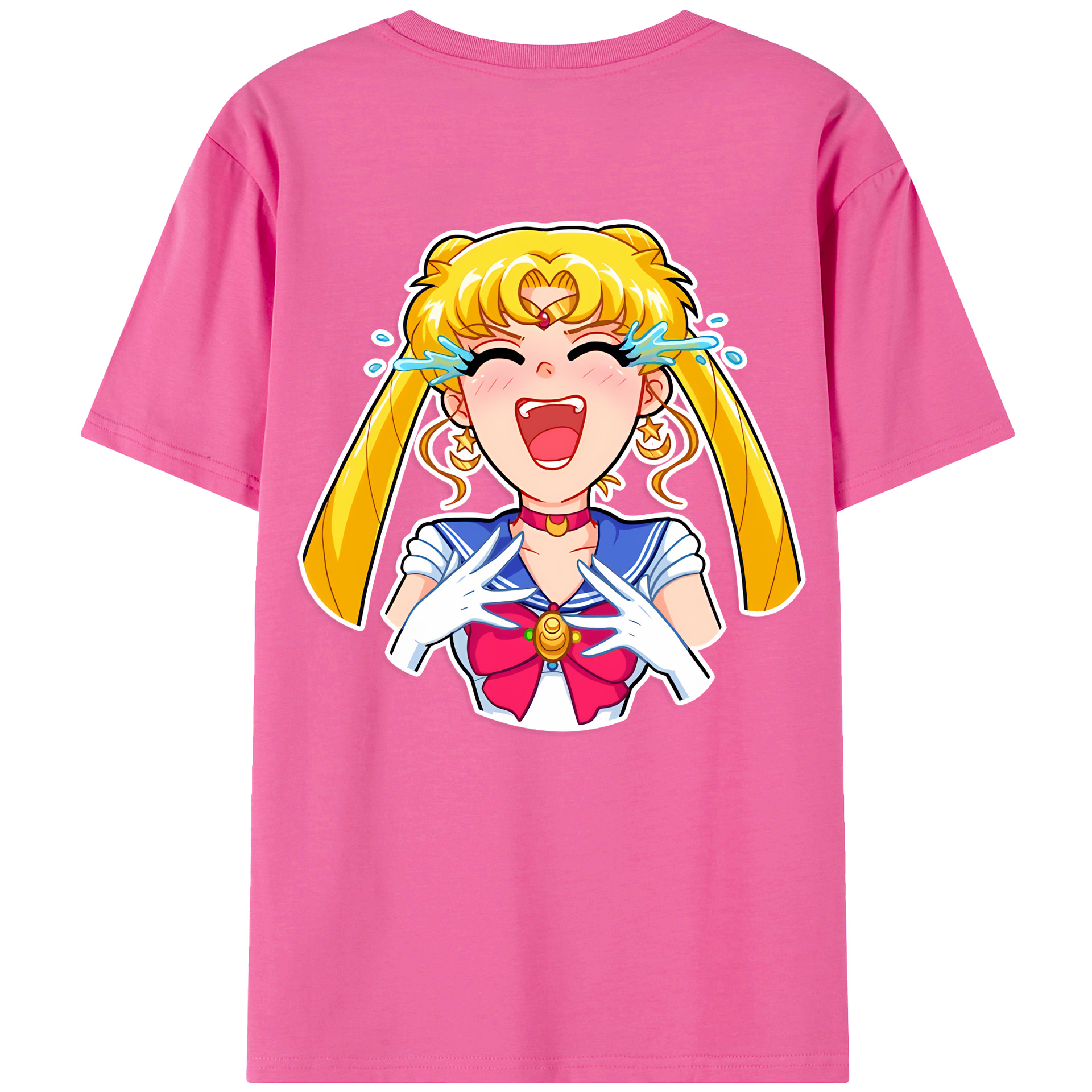 （画像用） 美少女戦士セーラームーン 月野 うさぎ つきの うさぎ Sailor Moon Tsukino Usagi レディース半袖Tシャツ(バックプリント)